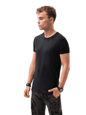 OMBRE Pánské tričko bez potisku S1370 - černá - L