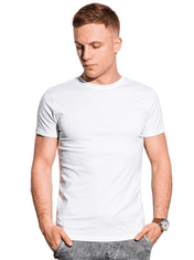 OMBRE Pánské tričko bez potisku S1370 - bílá - XL