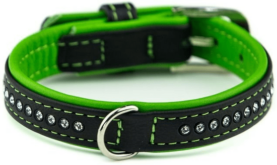 Nobby Obojek pro psy "Pacific Deluxe" jednořadý (XS) 27cm zelený