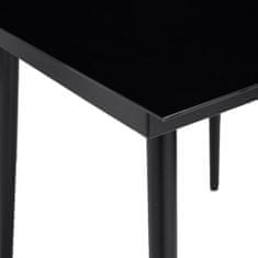 Petromila Zahradní jídelní stůl černý 80 x 80 x 74 cm ocel a sklo