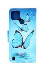TopQ Pouzdro Realme C21Y knížkové Modří motýlci 70256