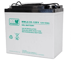 MW Power FVE baterie pro soláry MWLG 55-12EV GEL-PVC 12V / 55Ah