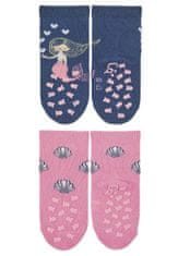 Sterntaler ponožky na lezení protiskluzové dívčí 2 páry tmavě modré, mořská panna s froté uvnitř 8012232, 18