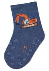 Sterntaler ponožky na lezení protiskluzové chlapecké 2 páry modré, bagr 8012230, 18