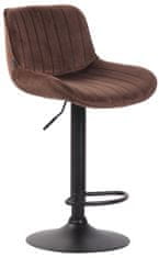 BHM Germany Barová židle Lentini, samet, černá / hnědá