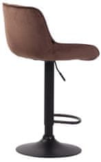 BHM Germany Barová židle Lentini, samet, černá / hnědá