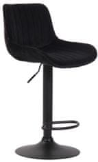 BHM Germany Barová židle Lentini, samet, černá / černá