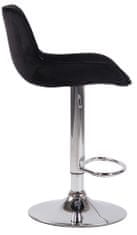 BHM Germany Barová židle Lentini, samet, chrom / černá
