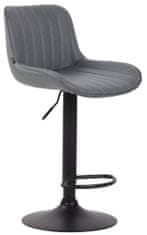 BHM Germany Barová židle Lentini, syntetická kůže, černá / šedá