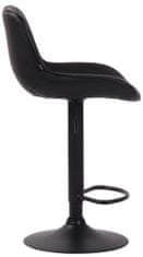 BHM Germany Barová židle Lentini, syntetická kůže, černá / černá