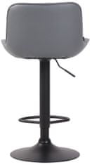 BHM Germany Barová židle Lentini, syntetická kůže, černá / šedá