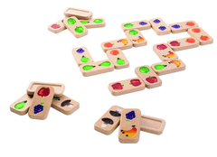 Plan Toys Domino - Ovoce a zelenina