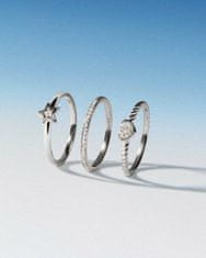 Rosato Minimalistický stříbrný prsten se zirkony Allegra RZA029 (Obvod 54 mm)