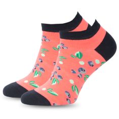 Aleszale 10x Dámské bavlněné krátké ponožky 38-42 - mix barev a vzorů