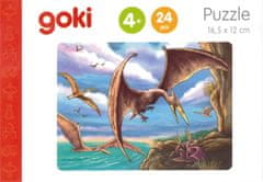 Goki  Dřevěné puzzle Dinosauři: Brachiosaurus 24 dílků