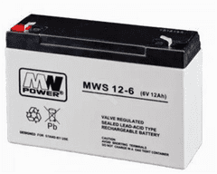 MW Power Baterie olověná 6V / 12Ah MWS 12-6 gelový akumulátor