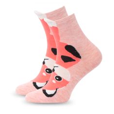 Aleszale 10x Dámské bavlněné barevné ponožky pro kočky 35-38