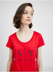 Armani Exchange Červené dámské tričko Armani Exchange XS