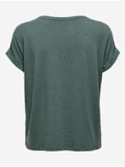 ONLY Tmavě zelené basic tričko ONLY Moster M