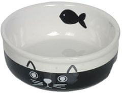 Nobby Nobby keramická miska pro kočky černobílá 13,5 cm