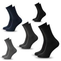 Aleszale 5x Klasické pánské beztlakové ponožky 42-46 - mix barev