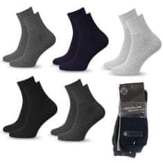 Aleszale 5x klasické pohodlné pánské bavlněné ponožky 42-46 - mix barev