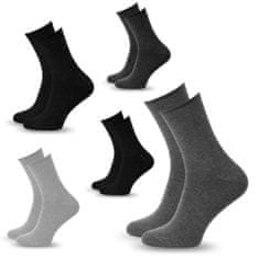 Aleszale 5x Pánské bavlněné beztlakové ponožky 39-43 - mix barev