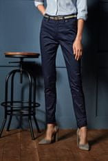 Dámské Slim fit stretch Chino kalhoty Premier - prodloužené, Velikost S, Barva Tmavě modrá Navy