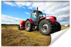 Muralo Fototapeta pro mladé červený traktor 135x90cm