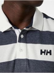 Helly Hansen Bílo-modré pánské pruhované polo tričko HELLY HANSEN Skagerrak S