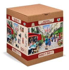 Wooden city Dřevěné puzzle Pařížské bistro 2v1, 505 dílků EKO