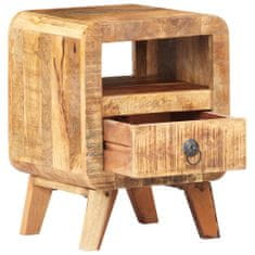 Greatstore Noční stolek 30 x 30 x 41 cm hrubé mangovníkové dřevo