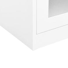 Greatstore Kancelářská skříň bílá 90 x 40 x 90 cm ocel