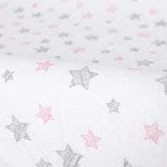 Ceba Baby CEBA Potah na přebalovací podložku 50 x 70-80 cm 2 ks Dark Grey+Pink Stars