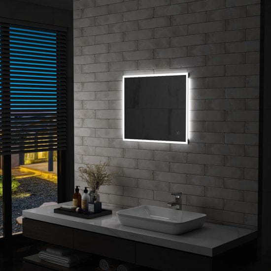 Petromila Koupelnové zrcadlo s LED světly a dotykovým senzorem 60 x 50 cm