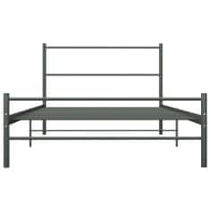 shumee Rám postele šedý kovový 90 x 200 cm