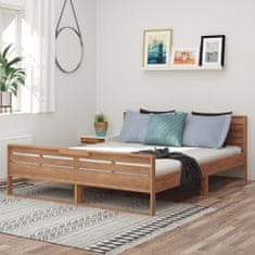 shumee Rám postele masivní teakové dřevo 160 x 200 cm