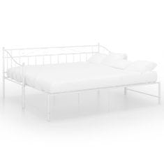 Vidaxl Rám vysouvací postele/pohovky bílý kov 90 x 200 cm