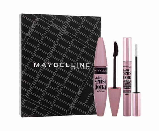 Maybelline 9.5ml lash sensational set, black, řasenka