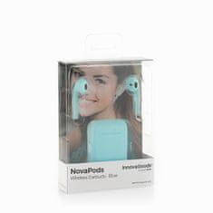 InnovaGoods Bezdrátová sluchátka s magnetickým nabíjením NovaPods, Zelený