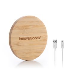 InnovaGoods Bambusová bezdrátová nabíječka Wirboo