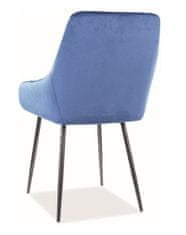ATAN Jídelní čalouněná židle ANNIE velvet granátově modrá/černá