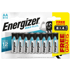 Energizer MAX PLUS ALKALICKÁ TUŽKOVÁ BATERIE 1,5V AA 8+4 ks zdarma 