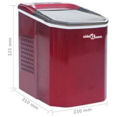 Greatstore Výrobník ledových kostek červený 1,4 l 15 kg/24 h