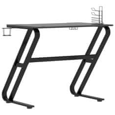 Greatstore Herní stůl s nohami ve tvaru ZZ černý 90 x 60 x 75 cm