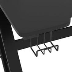 Greatstore Herní stůl s nohami ve tvaru ZZ černý 110 x 60 x 75 cm