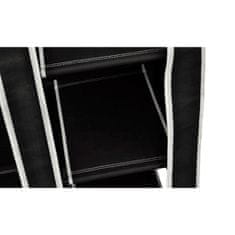 Greatstore Skládací skříň černá 110 x 45 x 175 cm