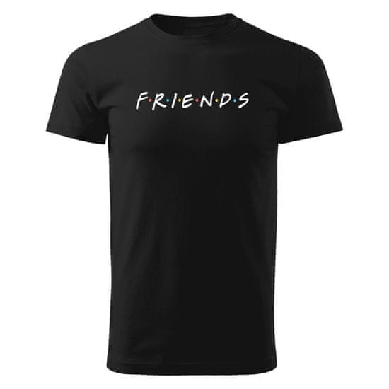 Grooters Friends Pánské tričko Přátelé - Černé, logo Velikost: S