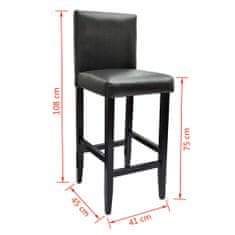 Vidaxl Barový stůl a 2 barové židle, černá