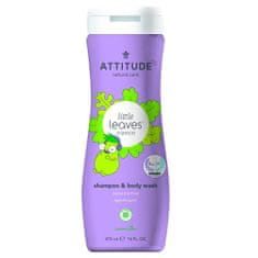 Attitude Dětské tělové mýdlo a šampon (2 v 1) ATTITUDE Little leaves s vůní vanilky a hrušky 473 ml